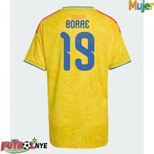 Camiseta Colombia Rafael Santos Borre #19 Primera Equipación para mujer Mundial 2026 manga corta
